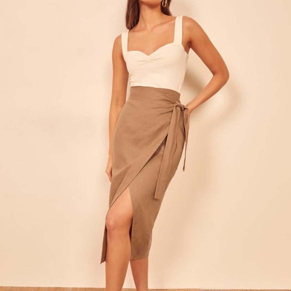 REFORMATION “FLORENCE” WRAP SKIRT